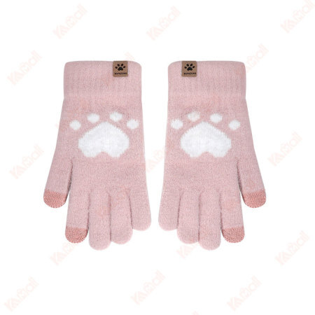 pink acrylic printing gloves women